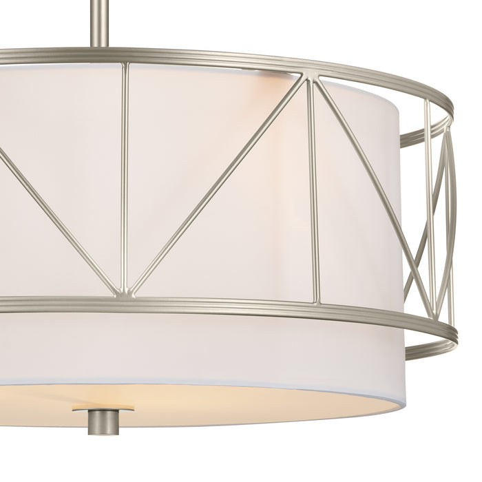 Myhouse Lighting Kichler - 52075SN - Three Light Pendant/Semi Flush - Birkleigh - Satin Nickel