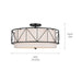 Myhouse Lighting Kichler - 52076BK - Four Light Semi Flush Mount - Birkleigh - Black