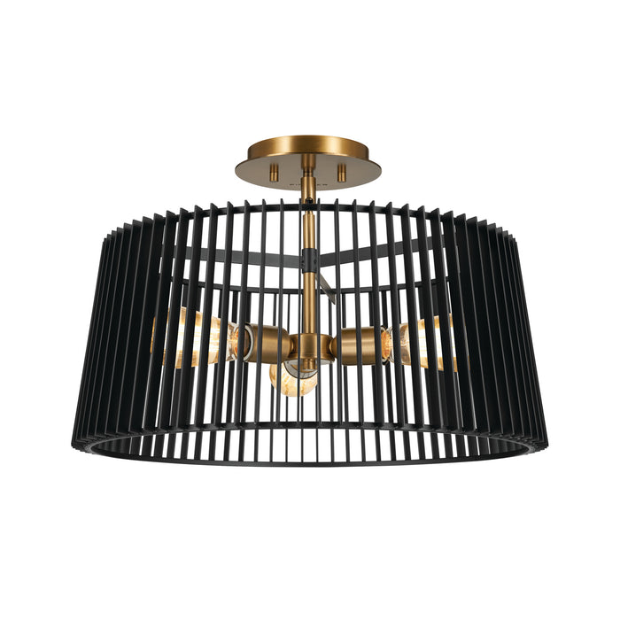 Myhouse Lighting Kichler - 44171BK - Three Light Pendant - Linara - Black