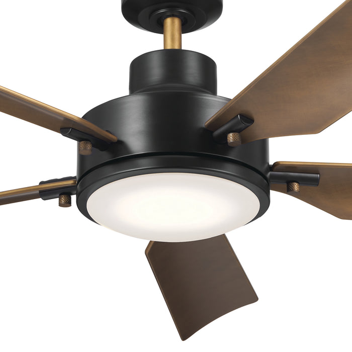 Myhouse Lighting Kichler - 330057SBK - 56"Ceiling Fan - Guardian - Satin Black