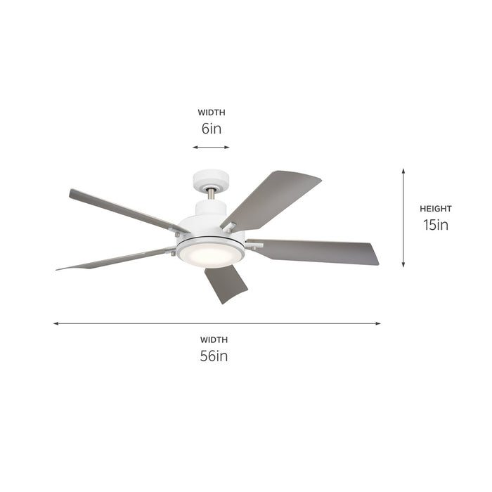 Myhouse Lighting Kichler - 330057WH - 56"Ceiling Fan - Guardian - White