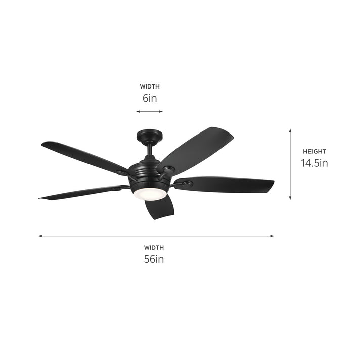 Myhouse Lighting Kichler - 310130SBK - 56"Ceiling Fan - Tranquil - Satin Black