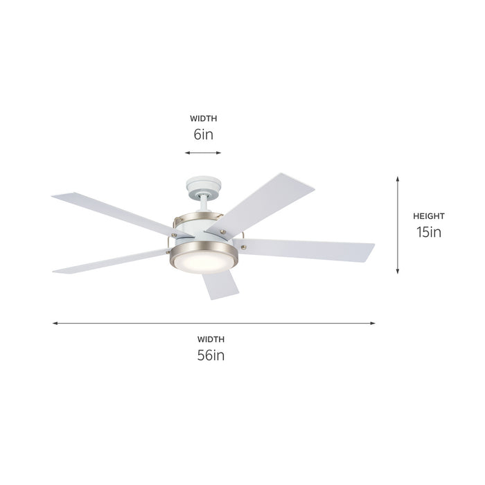 Myhouse Lighting Kichler - 330045WH - 56"Ceiling Fan - Salvo - White