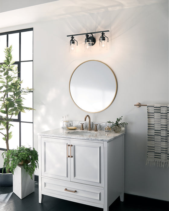 Myhouse Lighting Kichler - 55079BK - Three Light Bath - Everett - Black