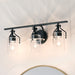 Myhouse Lighting Kichler - 55079BK - Three Light Bath - Everett - Black