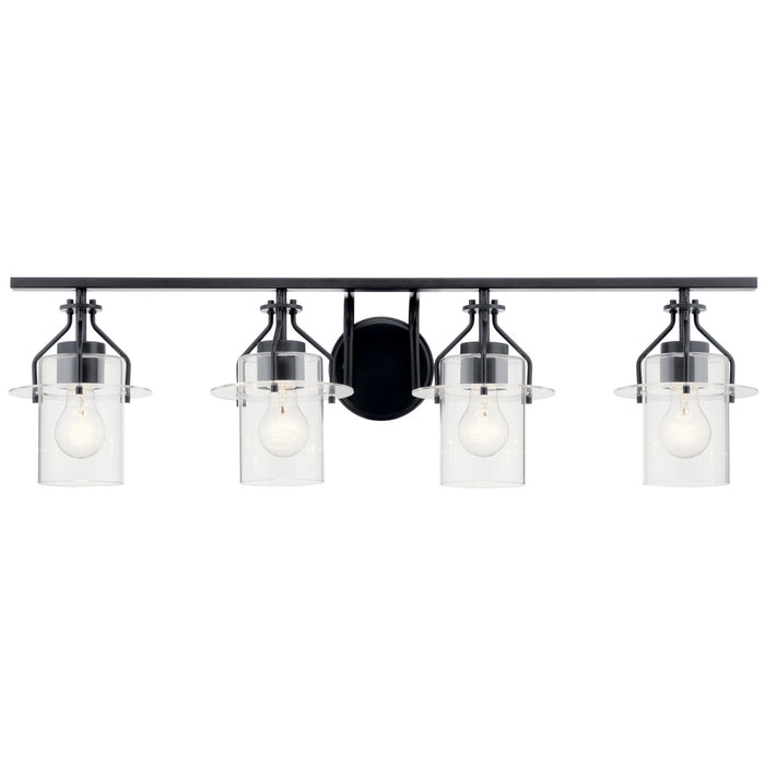 Myhouse Lighting Kichler - 55080BK - Four Light Bath - Everett - Black