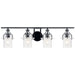 Myhouse Lighting Kichler - 55080BK - Four Light Bath - Everett - Black