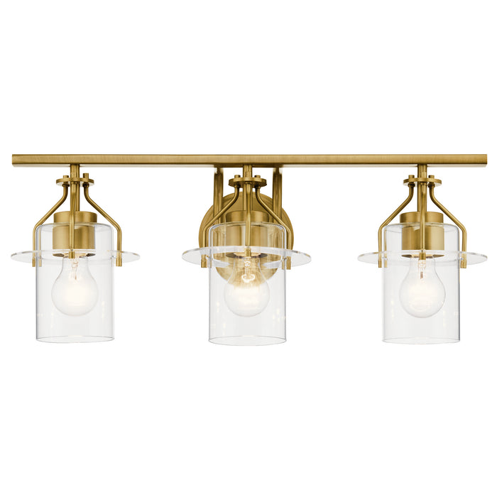 Myhouse Lighting Kichler - 55079NBR - Three Light Bath - Everett - Brushed Brass