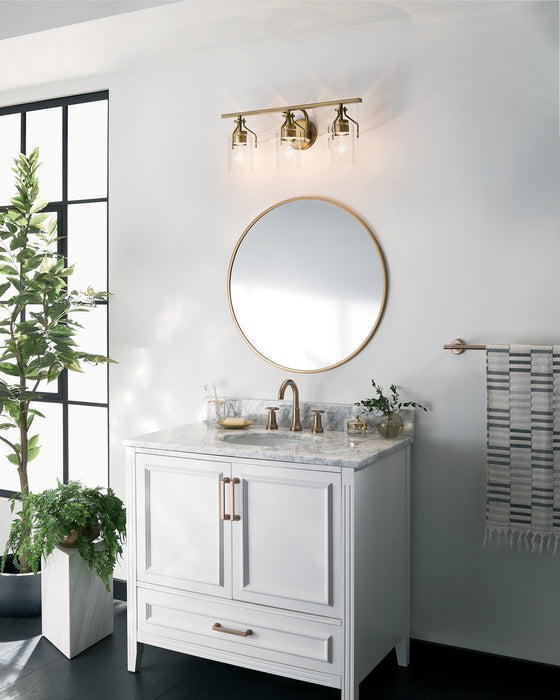 Myhouse Lighting Kichler - 55079NBR - Three Light Bath - Everett - Brushed Brass