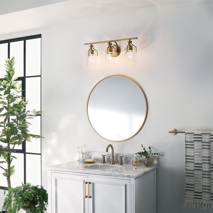 Myhouse Lighting Kichler - 55079NBR - Three Light Bath - Everett - Brushed Brass