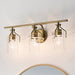 Myhouse Lighting Kichler - 55079NBR - Three Light Bath - Everett - Brushed Brass