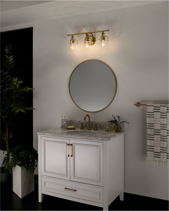 Myhouse Lighting Kichler - 55079NBR - Three Light Bath - Everett - Brushed Brass