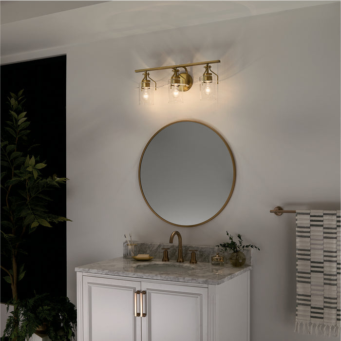 Myhouse Lighting Kichler - 55079NBR - Three Light Bath - Everett - Brushed Brass