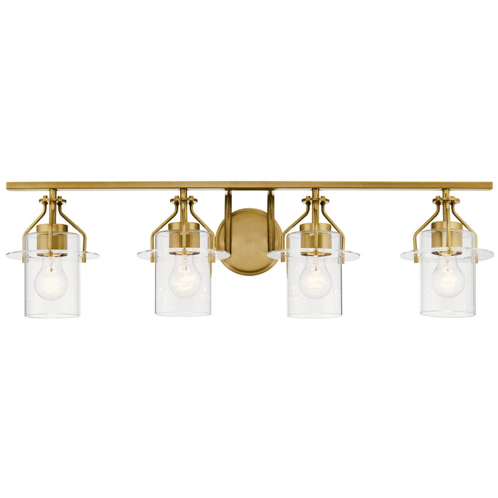 Myhouse Lighting Kichler - 55080NBR - Four Light Bath - Everett - Brushed Brass