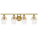 Myhouse Lighting Kichler - 55080NBR - Four Light Bath - Everett - Brushed Brass