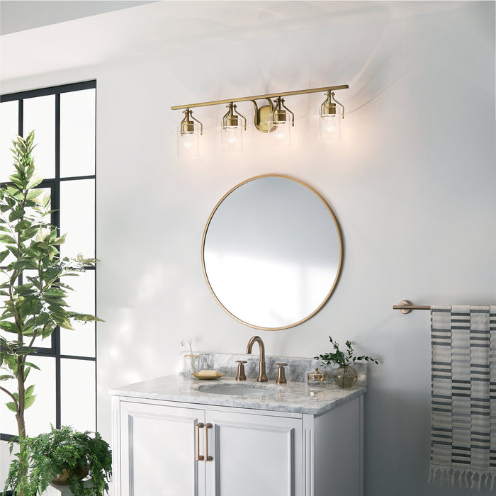 Myhouse Lighting Kichler - 55080NBR - Four Light Bath - Everett - Brushed Brass