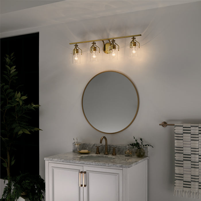 Myhouse Lighting Kichler - 55080NBR - Four Light Bath - Everett - Brushed Brass