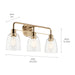 Myhouse Lighting Kichler - 55102CPZ - Three Light Bath - Meller - Champagne Bronze