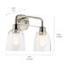 Myhouse Lighting Kichler - 55101NI - Two Light Bath - Meller - Nickel Textured