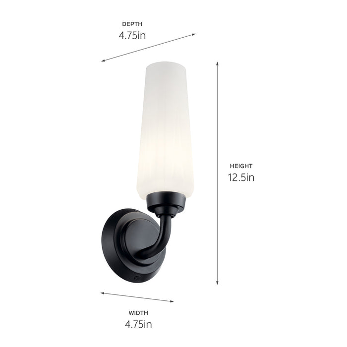 Myhouse Lighting Kichler - 55073BK - One Light Wall Sconce - Truby - Black