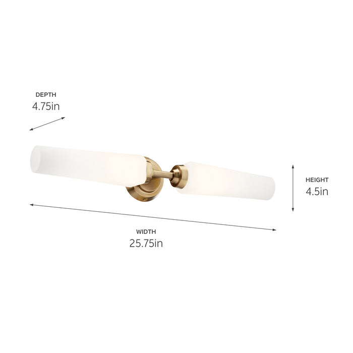 Myhouse Lighting Kichler - 55075CPZ - Two Light Bath - Truby - Champagne Bronze