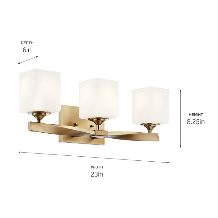 Myhouse Lighting Kichler - 55002CPZ - Three Light Bath - Marette - Champagne Bronze