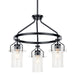 Myhouse Lighting Kichler - 52377BK - Three Light Chandelier - Everett - Black