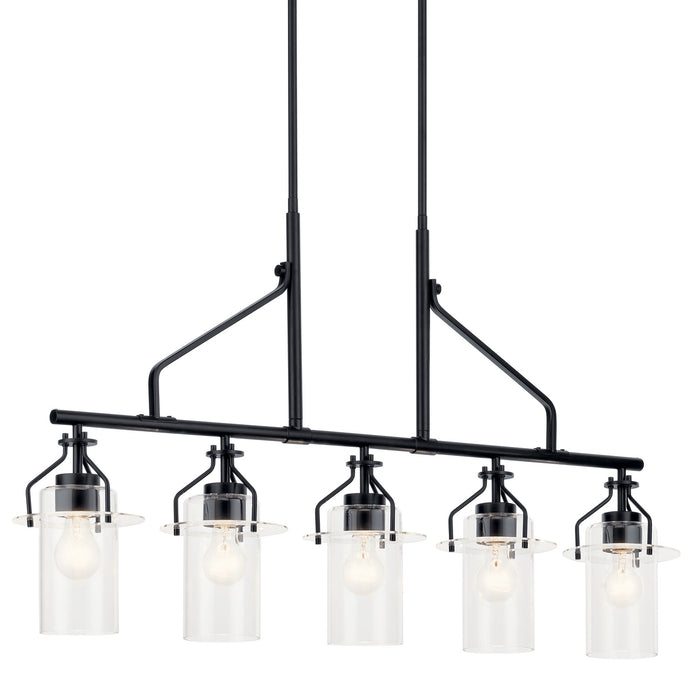 Myhouse Lighting Kichler - 52379BK - Five Light Linear Chandelier - Everett - Black