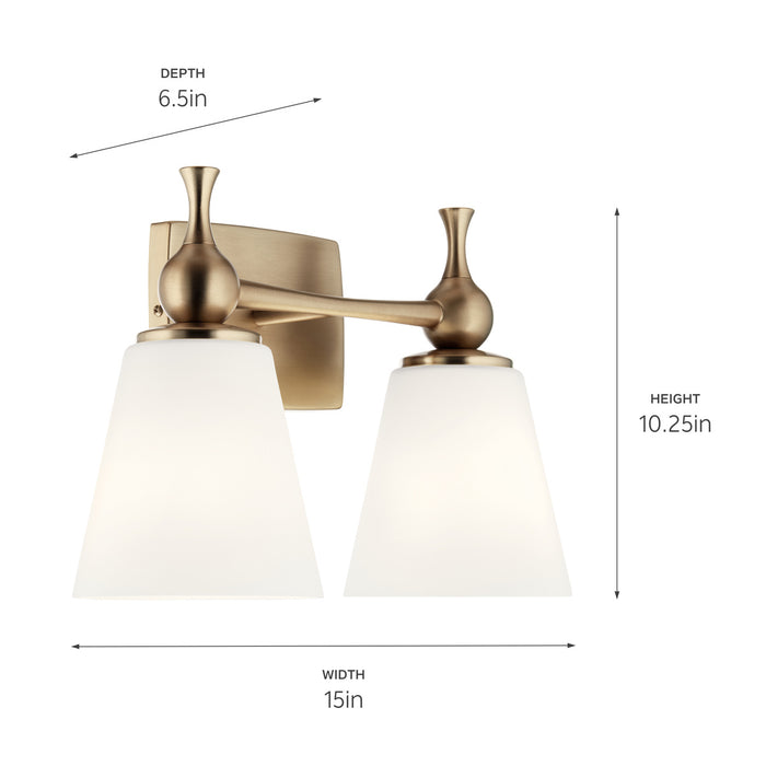 Myhouse Lighting Kichler - 55091CPZ - Two Light Bath - Cosabella - Champagne Bronze