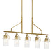 Myhouse Lighting Kichler - 52379NBR - Five Light Linear Chandelier - Everett - Brushed Brass