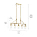 Myhouse Lighting Kichler - 52379NBR - Five Light Linear Chandelier - Everett - Brushed Brass