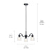 Myhouse Lighting Kichler - 52397BK - Three Light Chandelier - Aivian - Black