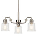 Myhouse Lighting Kichler - 52397NI - Three Light Chandelier - Aivian - Nickel Textured