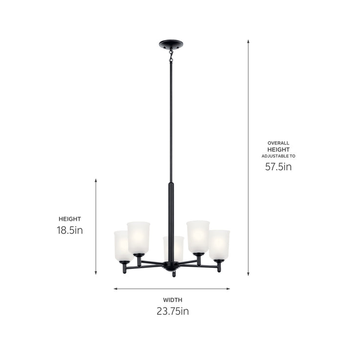 Myhouse Lighting Kichler - 43671BK - Five Light Chandelier - Shailene - Black