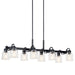 Myhouse Lighting Kichler - 52400BK - Eight Light Linear Chandelier - Aivian - Black