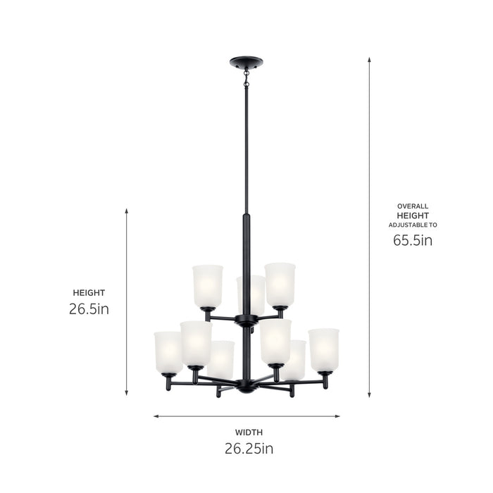 Myhouse Lighting Kichler - 43672BK - Nine Light Chandelier - Shailene - Black