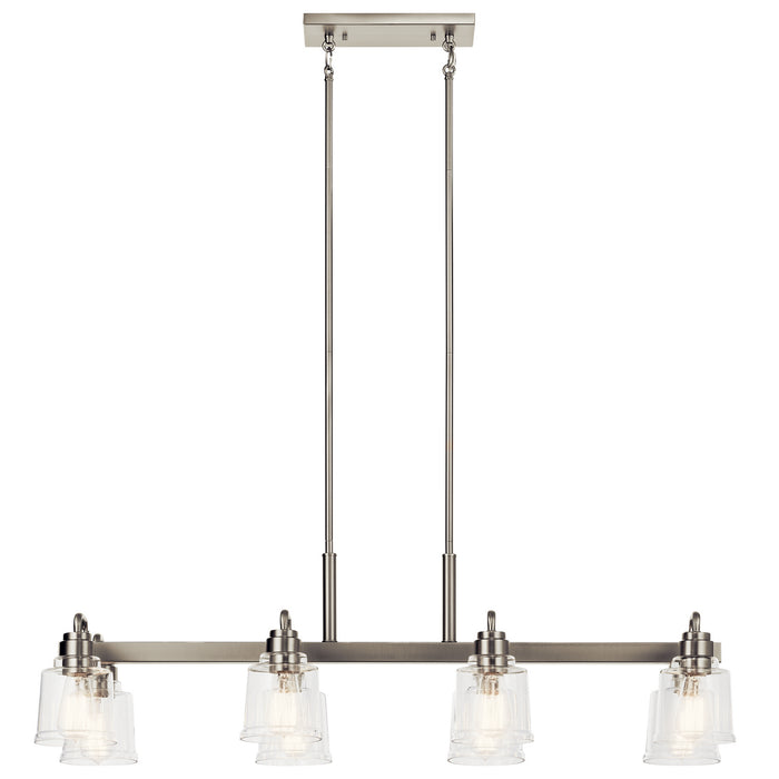 Myhouse Lighting Kichler - 52400NI - Eight Light Linear Chandelier - Aivian - Nickel Textured