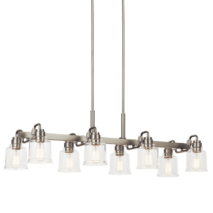 Myhouse Lighting Kichler - 52400NI - Eight Light Linear Chandelier - Aivian - Nickel Textured