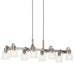 Myhouse Lighting Kichler - 52400NI - Eight Light Linear Chandelier - Aivian - Nickel Textured