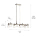 Myhouse Lighting Kichler - 52400NI - Eight Light Linear Chandelier - Aivian - Nickel Textured