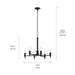 Myhouse Lighting Kichler - 52424BK - Six Light Chandelier - Torvee - Black