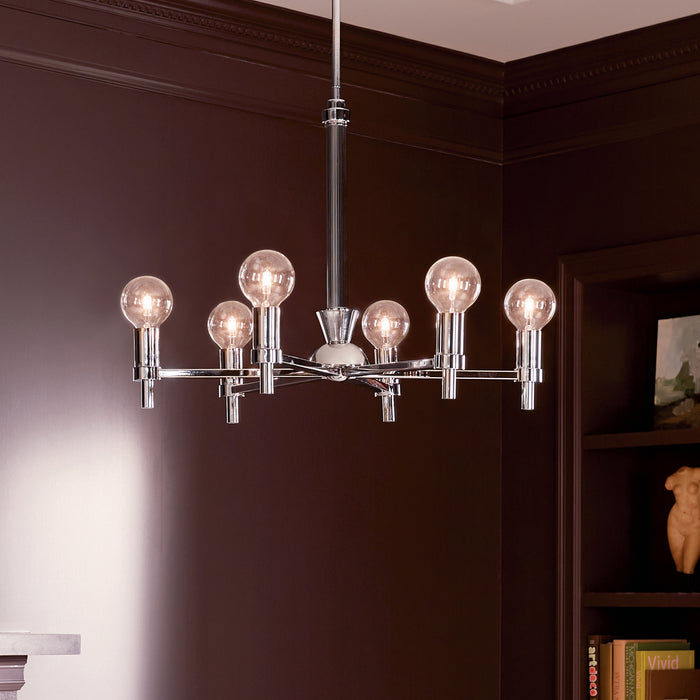 Myhouse Lighting Kichler - 52424PN - Six Light Chandelier - Torvee - Nickel Textured