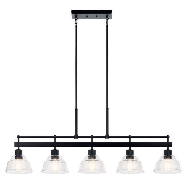 Myhouse Lighting Kichler - 52404BK - Five Light Linear Chandelier - Eastmont - Black