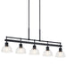 Myhouse Lighting Kichler - 52404BK - Five Light Linear Chandelier - Eastmont - Black