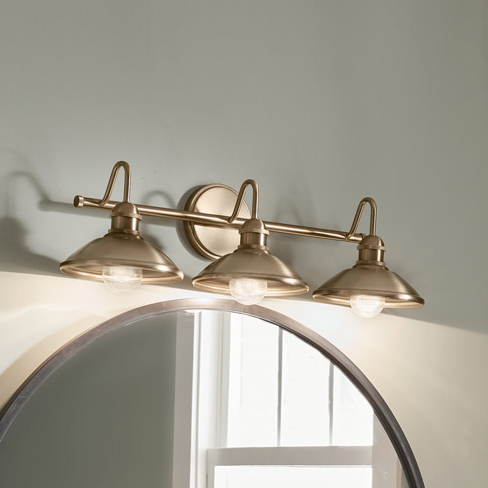 Myhouse Lighting Kichler - 45945CPZ - Three Light Bath - Clyde - Champagne Bronze