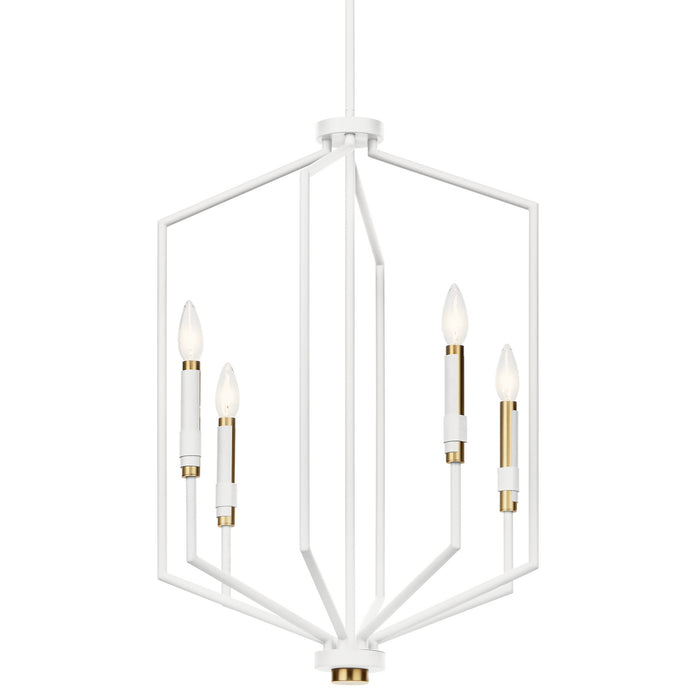 Myhouse Lighting Kichler - 52351WH - Four Light Foyer Pendant - Armand - White