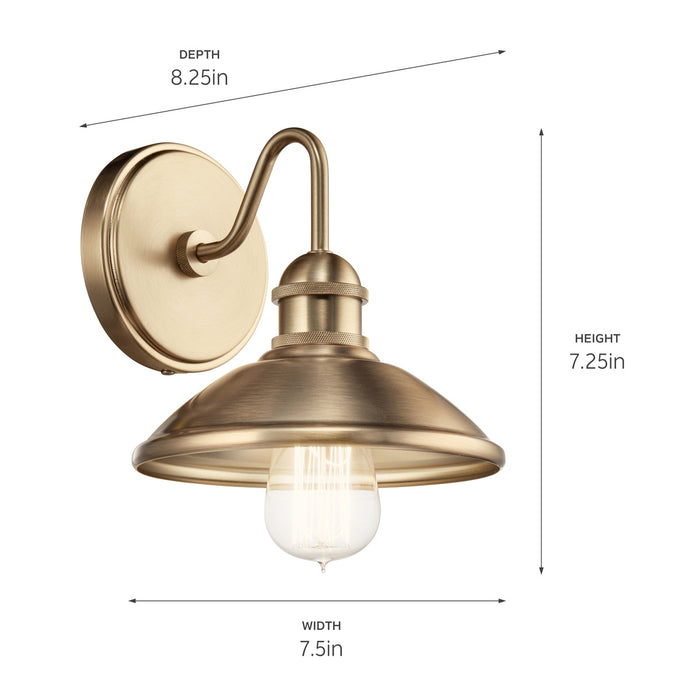 Myhouse Lighting Kichler - 45943CPZ - One Light Wall Sconce - Clyde - Champagne Bronze