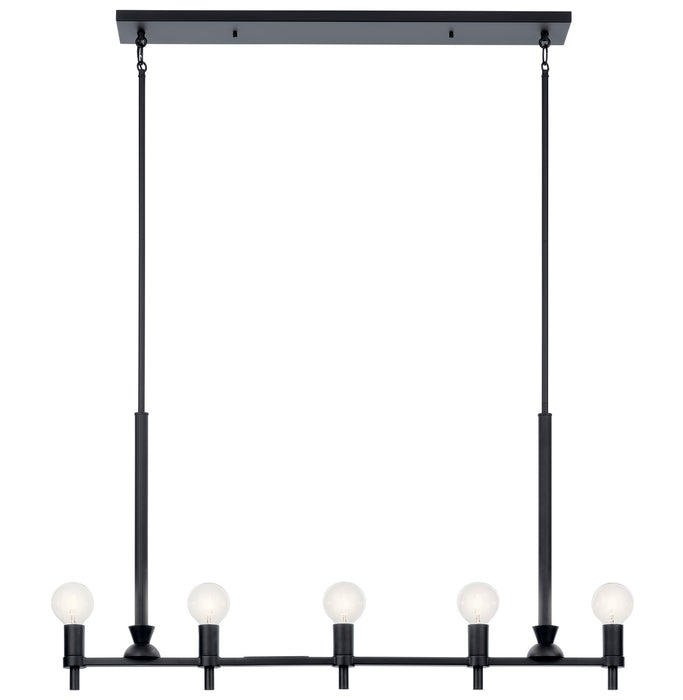 Myhouse Lighting Kichler - 52425BK - Five Light Linear Chandelier - Torvee - Black