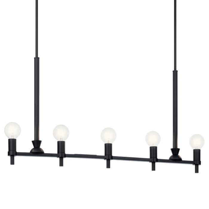 Myhouse Lighting Kichler - 52425BK - Five Light Linear Chandelier - Torvee - Black