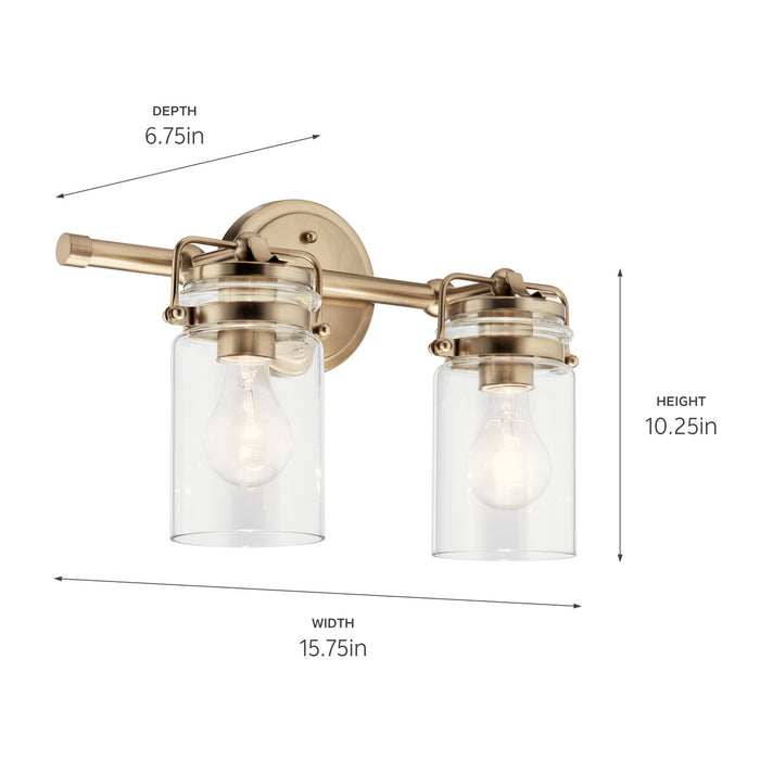 Myhouse Lighting Kichler - 45688CPZ - Two Light Bath - Brinley - Champagne Bronze